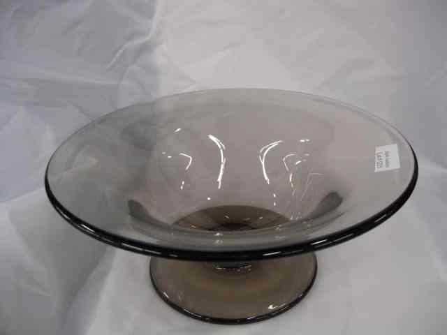 Appraisal: Art Glass Bowl Art Moderne style smoke color '' diameter