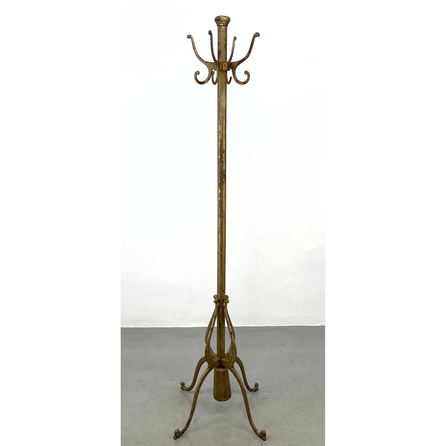 Appraisal: Vintage Iron Floor Standing Coat Rack Dimensions H inches W