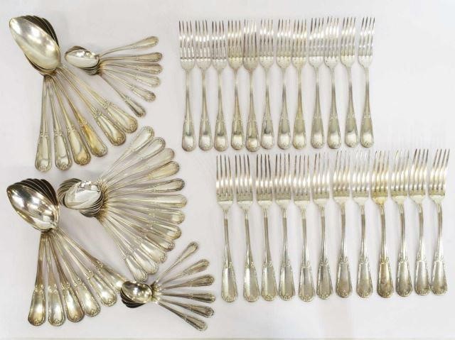 Appraisal: lot of French silver plate flatware service assembled thirty-six pieces