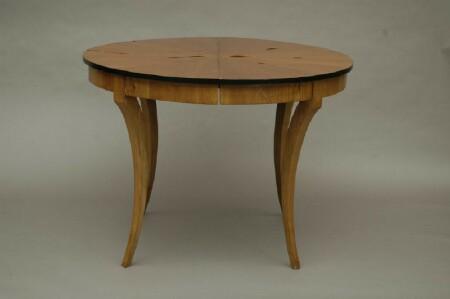 Appraisal: Biedermeier Fruitwood Extension Dining Table x in diam ft in