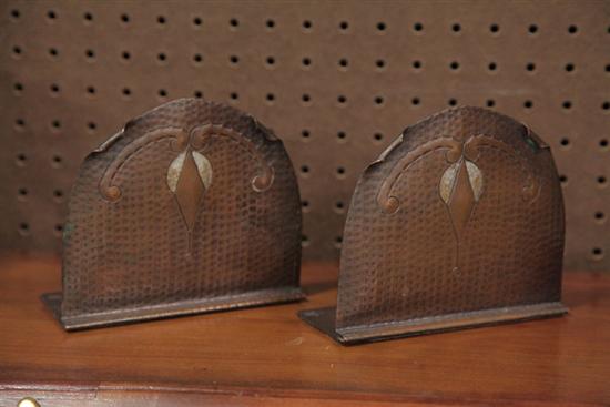 Appraisal: ARTS AND CRAFTS COPPER BOOKENDS Craftsman Studios Los Angeles California