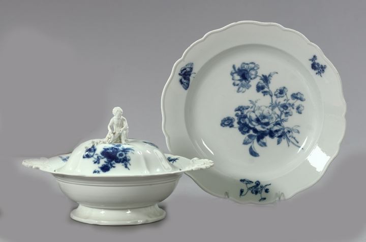 Appraisal: Meissen Porcelain Covered Vegetable Dish and Bowl first quarter th