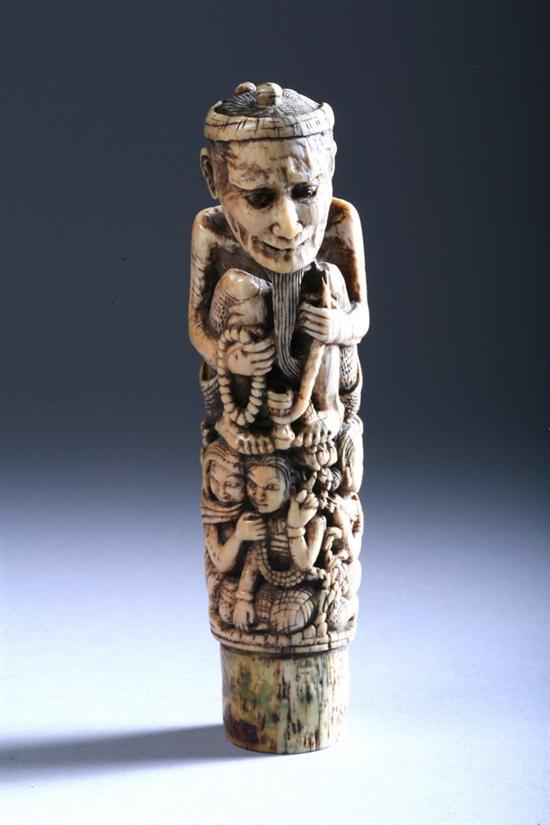 Appraisal: INDONESIAN IVORY KRIS HANDLE th century - in high