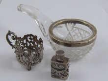 Appraisal: A mixed lot comprising a cut glass and silver mounted