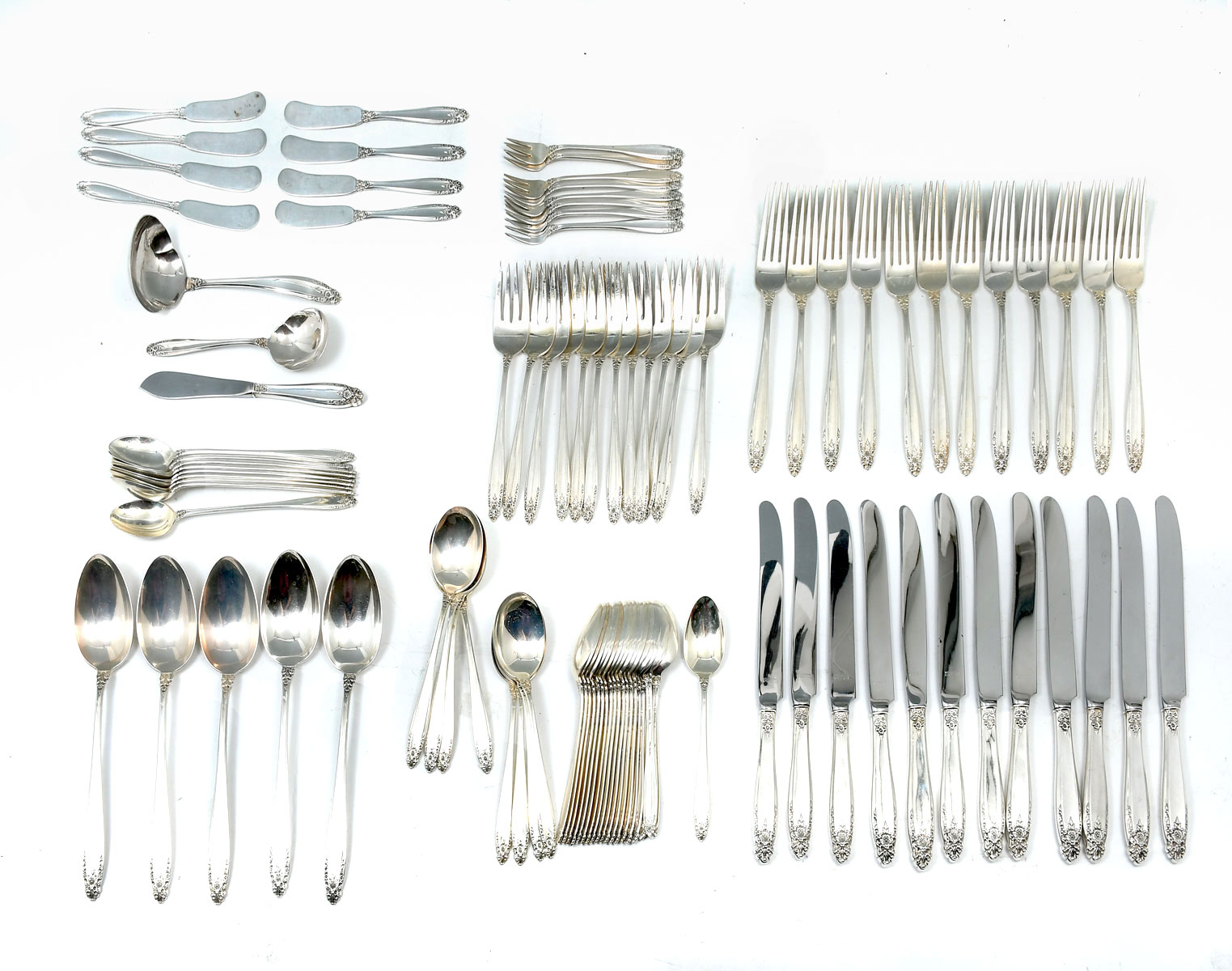 Appraisal: PC INTERNATIONAL PRELUDE STERLING FLATWARE SET Approx troy oz ''Prelude''