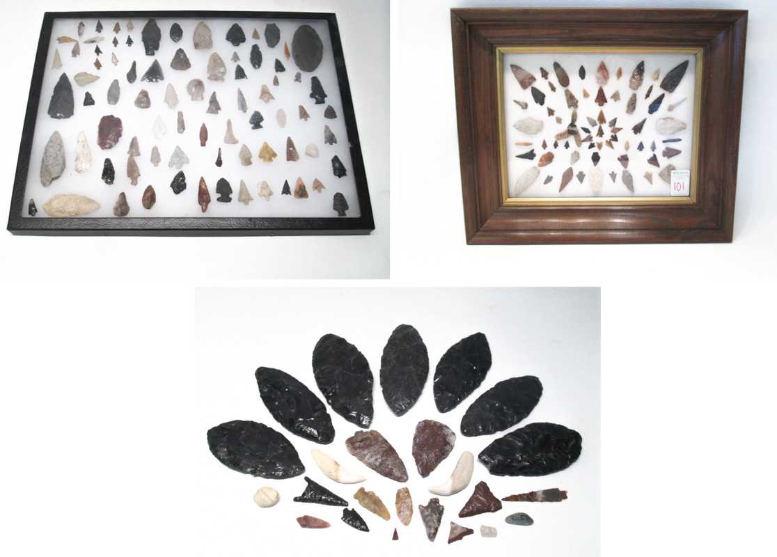 Appraisal: COLLECTION OF NORTHWEST NATIVE AMERICAN ARROW POINTS AND KNIVES hand