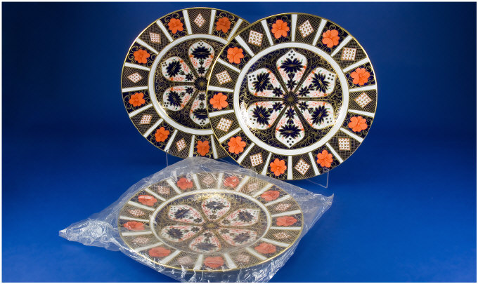 Appraisal: Royal Crown Derby Dinner Plates Imari Pattern No Dated Diameter