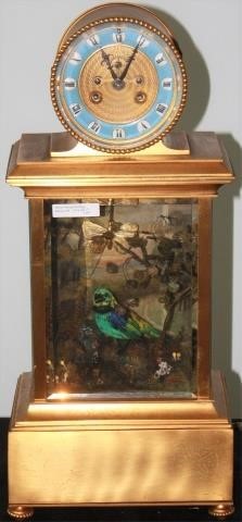 Appraisal: LATE TH CENTURY FRENCH PORCELAIN AND GILTBRONZE SINGING BIRD AUTOMATON