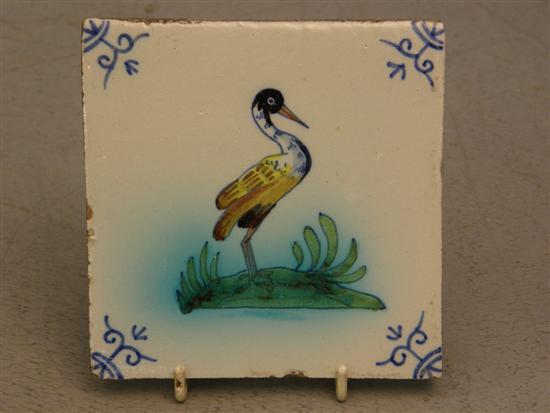 Appraisal: th century Delft tile h w in