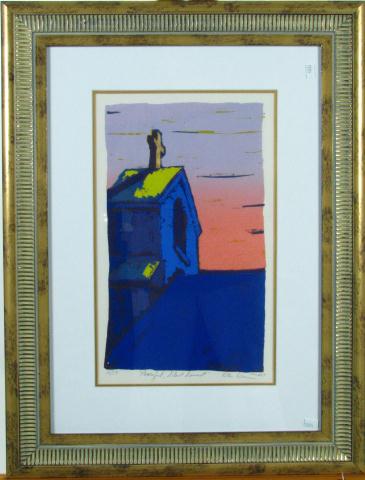 Appraisal: Color serigraph by Rita Moore active Missouri entitled 'Peaceful Silent