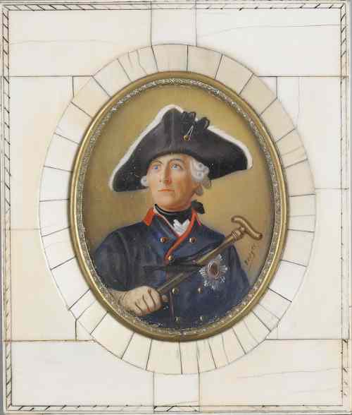 Appraisal: Miniature portrait on ivory of a military gentleman signed Berger