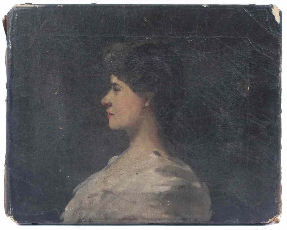 Appraisal: OOC - PORTRAIT OF A LADY- Boston School circa profile