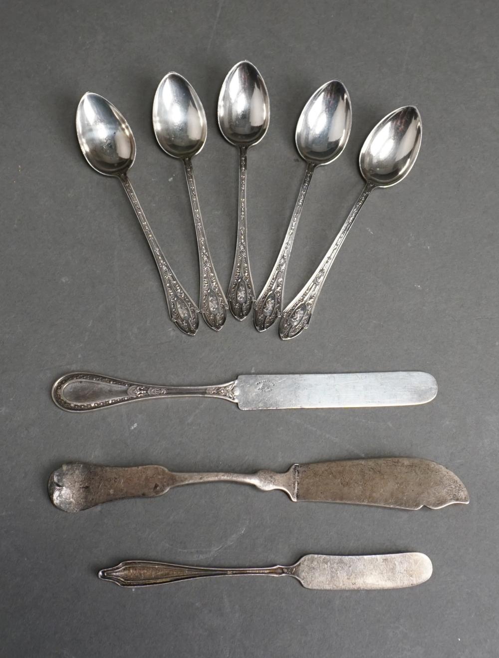 Appraisal: Assorted Sterling Table Articles Five Dominick Haff 'La France' Teaspoons