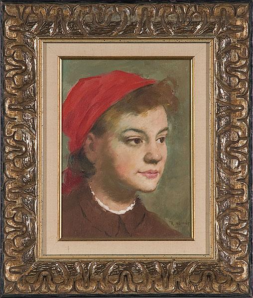 Appraisal: REZES MOLNAR HUNGARIAN PORTRAIT OF A YOUNG GIRL Early th