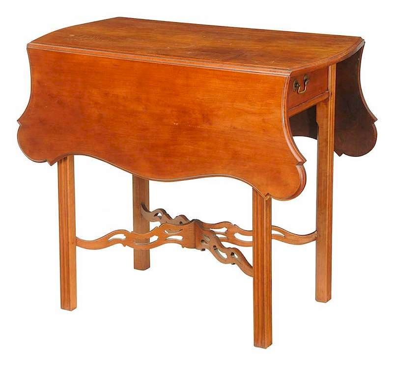 Appraisal: American Chippendale Cherry Pembroke Table New England possibly late th