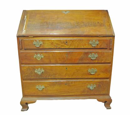 Appraisal: Chippendale walnut slant-front deskamerica -