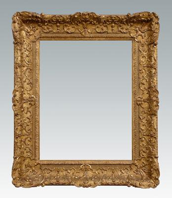 Appraisal: Regence style frame gilt wood and composition dentil course at