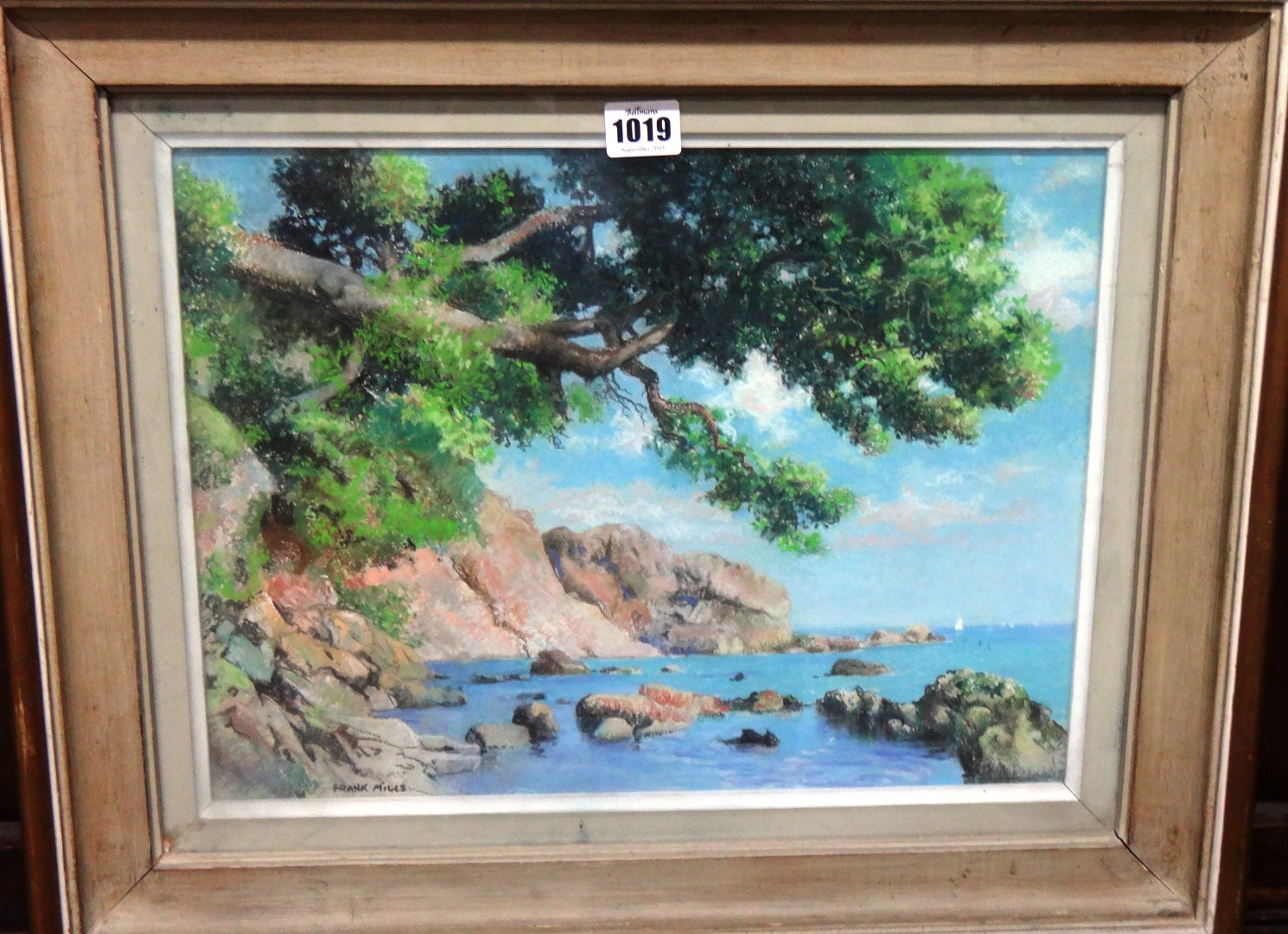 Appraisal: Frank Mills - Overhanging tree pastel signed cm x cm