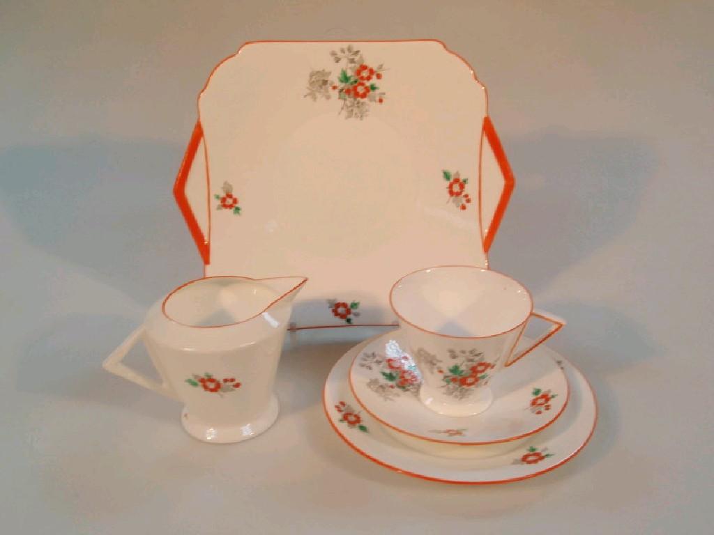 Appraisal: A Shelley Art Deco bone china part tea service Eve