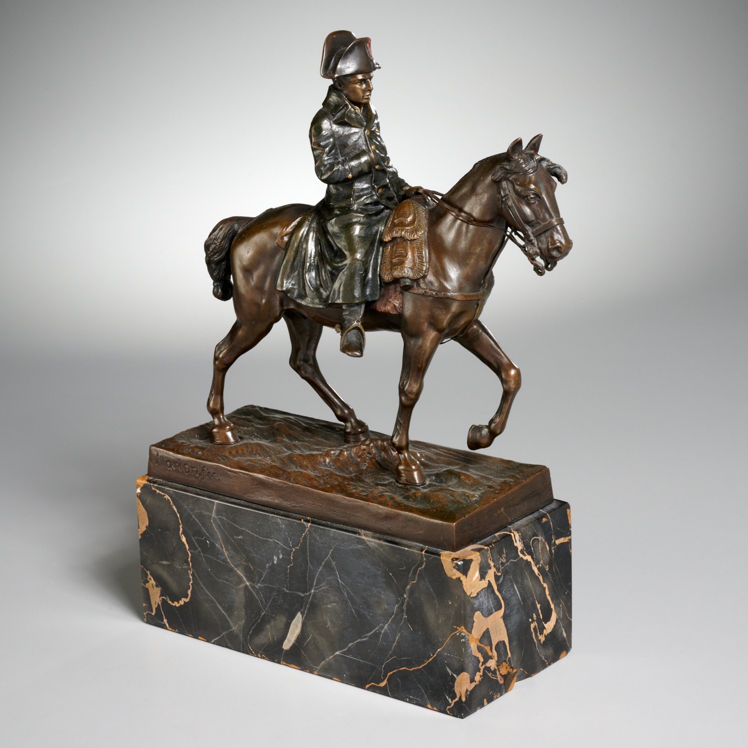 Appraisal: LOUIS MORISE AFTER BRONZE NAPOLEON ON HORSEBACK After Louis Marie