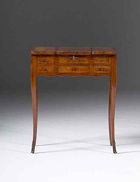 Appraisal: Louis XV-style Dressing Table French th century A veneered and