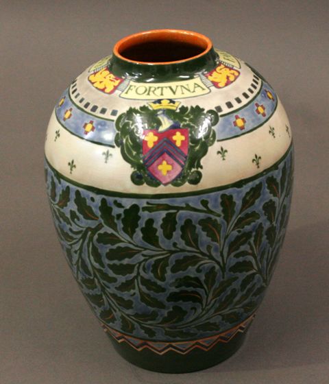 Appraisal: A Doulton Burslem earthenware baluster vase by Reco Capey commemorating