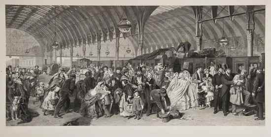 Appraisal: Francis Holl - The Railway Station engraving after William Powell