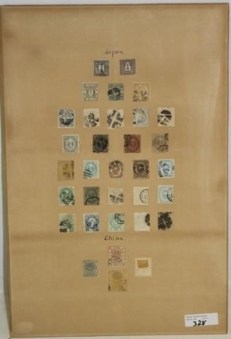 Appraisal: TWENTY NINE TH C JAPANESE STAMPS AND CHINESESTAMPS RELATED TO