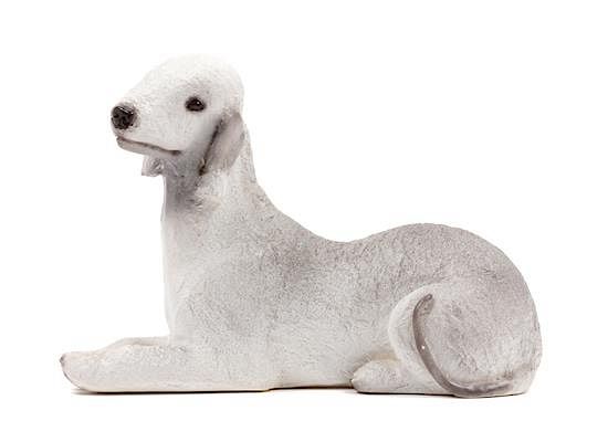 Appraisal: A Bedlington Terrier Ceramic Figure Width inches A Bedlington Terrier