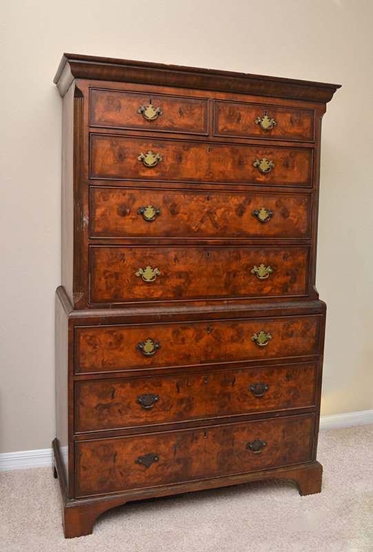 Appraisal: PERIOD CHIPPENDALE CHEST ON CHEST Mid to late th century