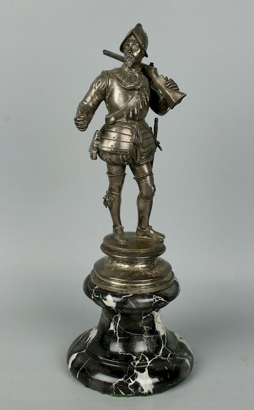 Appraisal: Emile Guillemin French - Bronze Soldier MANUFACTURE FRANCE SCULPTOR Emile