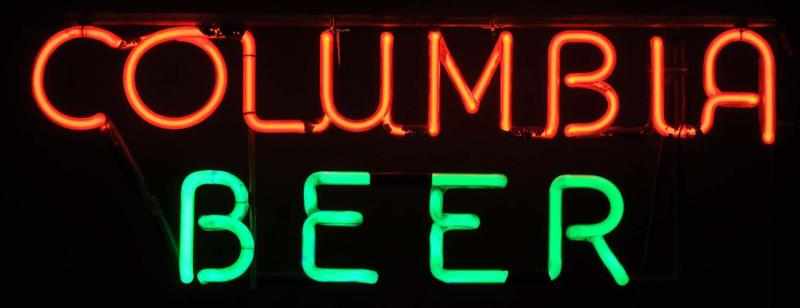 Appraisal: Columbia Beer Neon Sign Description s Red and green neon