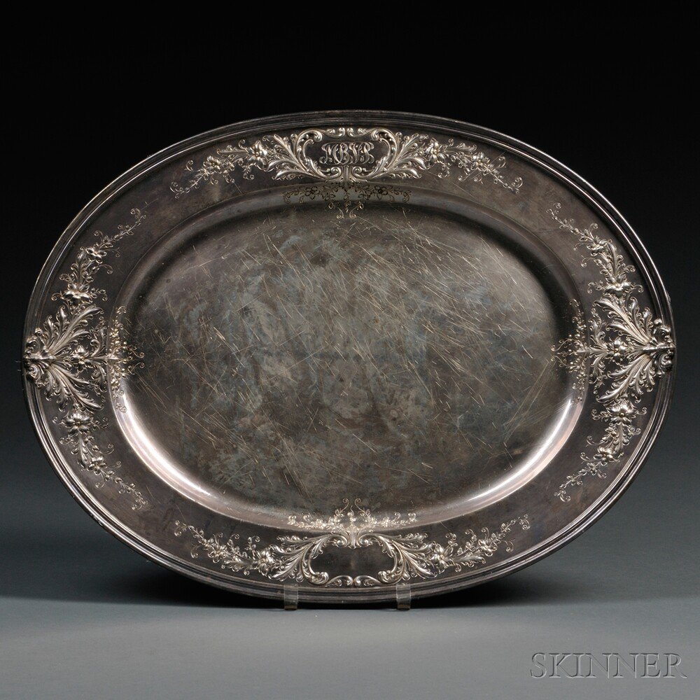 Appraisal: Black Starr Frost Sterling Silver Serving Tray New York late