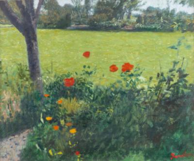 Appraisal: Christopher Sanders RA British - Tall Poppy signed lower right