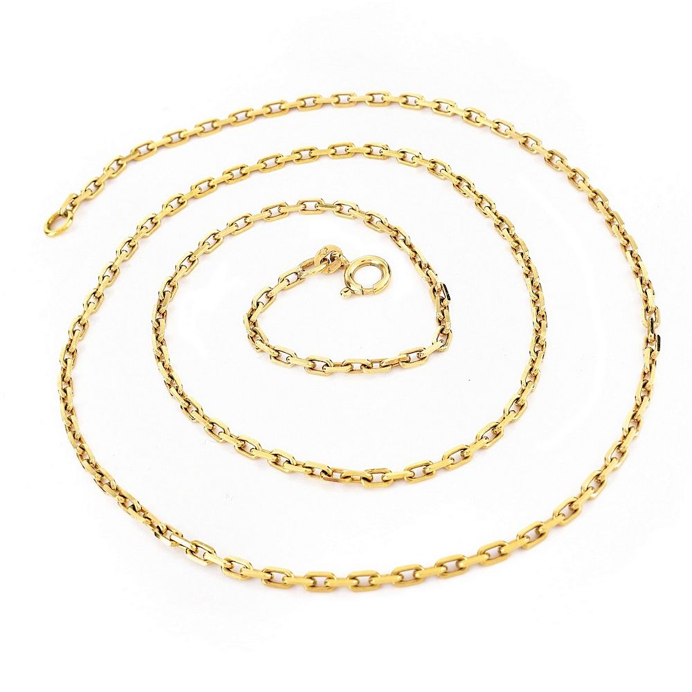 Appraisal: K Gold Chain Italian Karat Yellow Gold Chain Stamped Measures