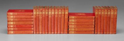 Appraisal: leather-bound volumes Stevenson Robert Louis Stevenson Scribner's - red leather