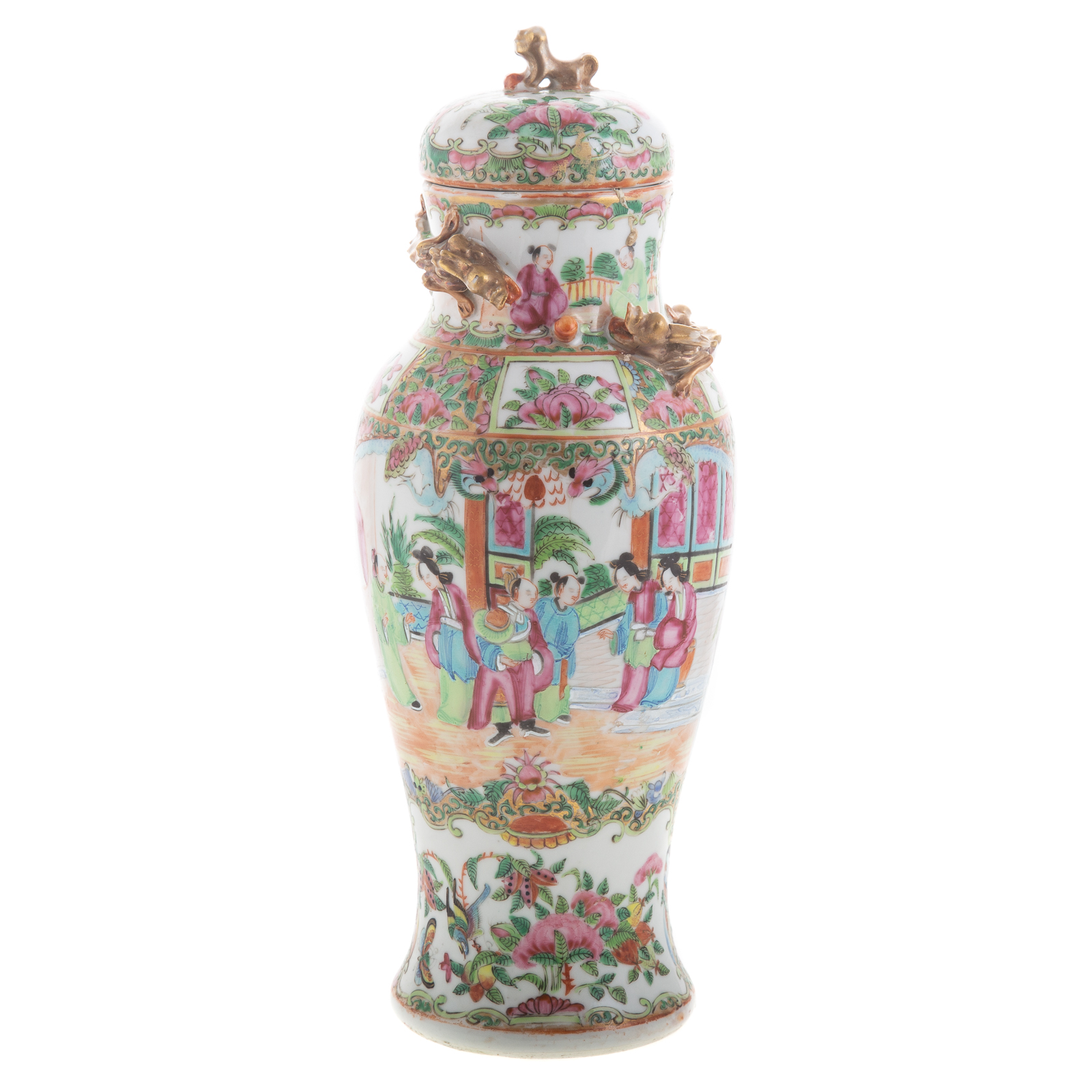 Appraisal: CHINESE EXPORT ROSE MEDALLION JAR Circa in H