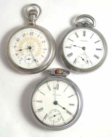 Appraisal: THREE WALTHAM OPENFACE POCKET WATCHES model grade size jewels c