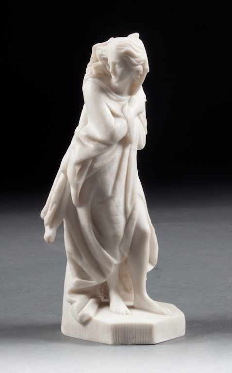 Appraisal: Victorian parian allegory figure of Winter modeled as shivering woman