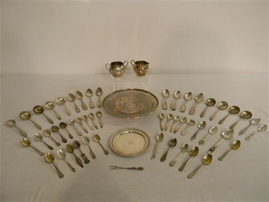 Appraisal: STERLING eight Georg Jensen demitasse spoons Tiffany Co '' monogrammed