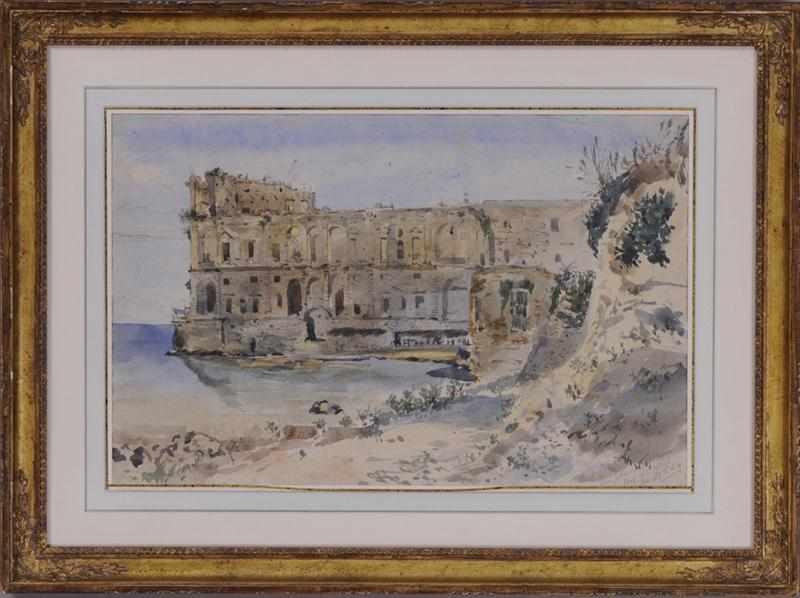 Appraisal: WILLIAM CALLOW - ''QUEEN JOHANNA'S PALACE BAY OF NAPLES'' Watercolor