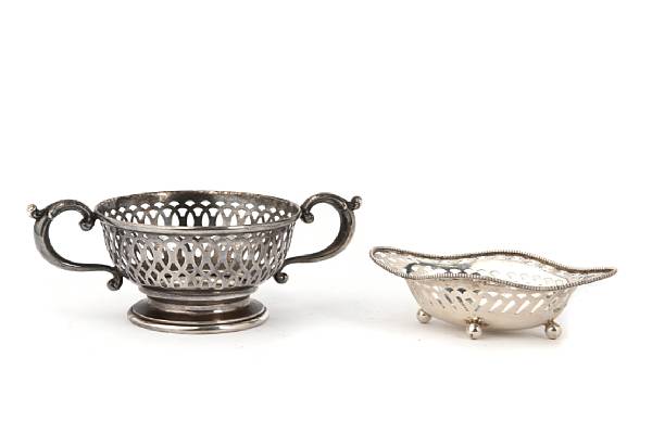 Appraisal: A group of sterling table articles Comprising set of bouillon