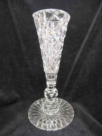 Appraisal: Hawkes Cut Glass Vase '' signed heavy blank a beauty