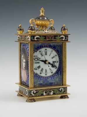 Appraisal: An Enameled Case Clock from The Peoples Republic of China