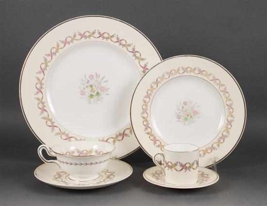 Appraisal: Wedgwood china -piece partial dinner service in the ''Sandringham'' pattern