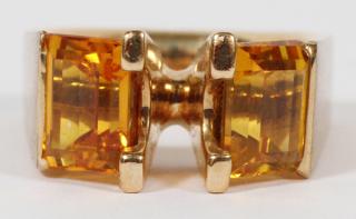 Appraisal: KT YELLOW GOLD CITRINE RING KT YELLOW GOLD CITRINE RING