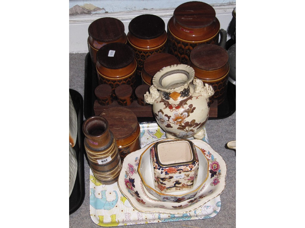 Appraisal: Lot of Hornsea heirloom storage jars Masons dishes etc