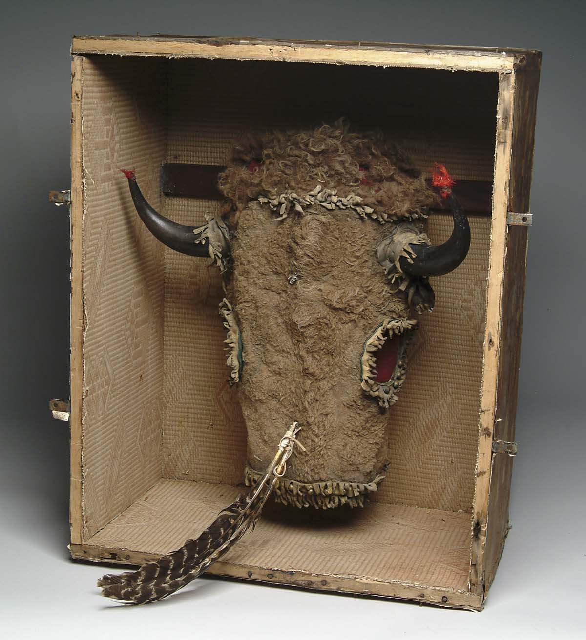 Appraisal: RARE INDIAN MADE HORSE MASK LATE TH CENTURY AND VOLUME