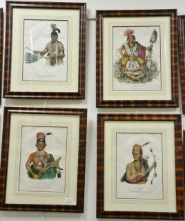 Appraisal: Thomas McKenny and James Hall Set of four hand colored