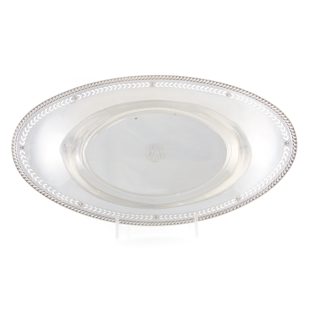 Appraisal: Watson sterling silver bread tray in T sterling silver oval